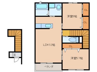 甚目寺駅 徒歩8分 2階の物件間取画像